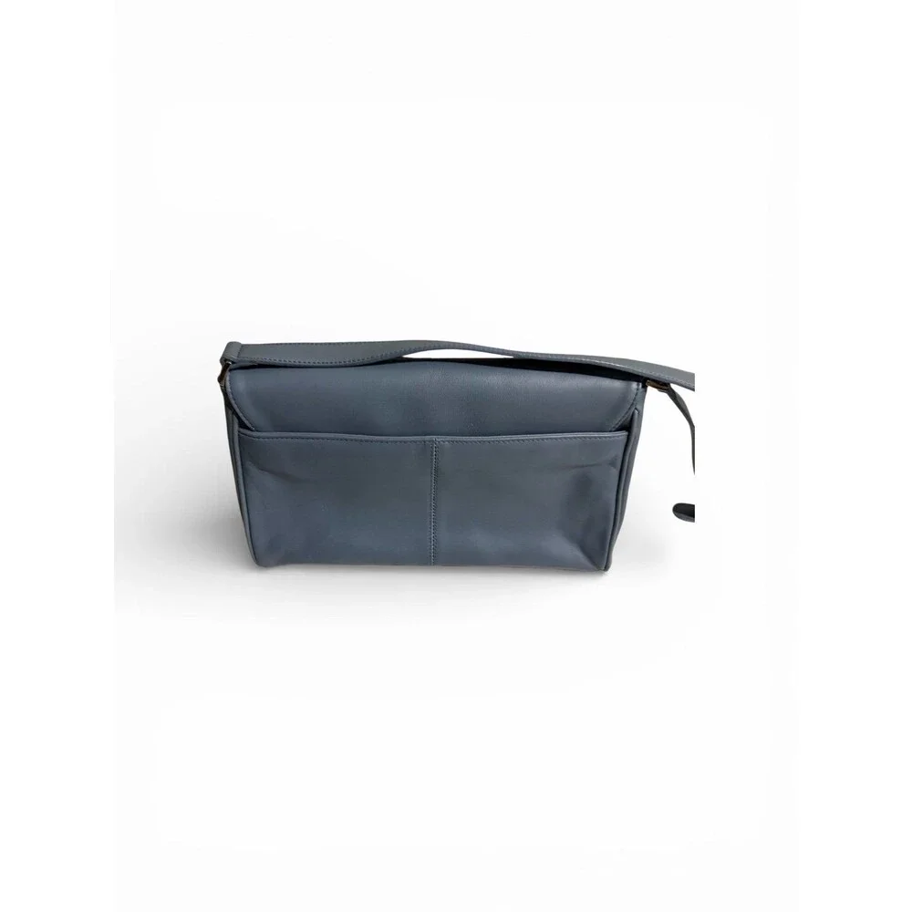 Charter Club Blue Gray Crossbody Bag Adjustable Strap Tassel Flap